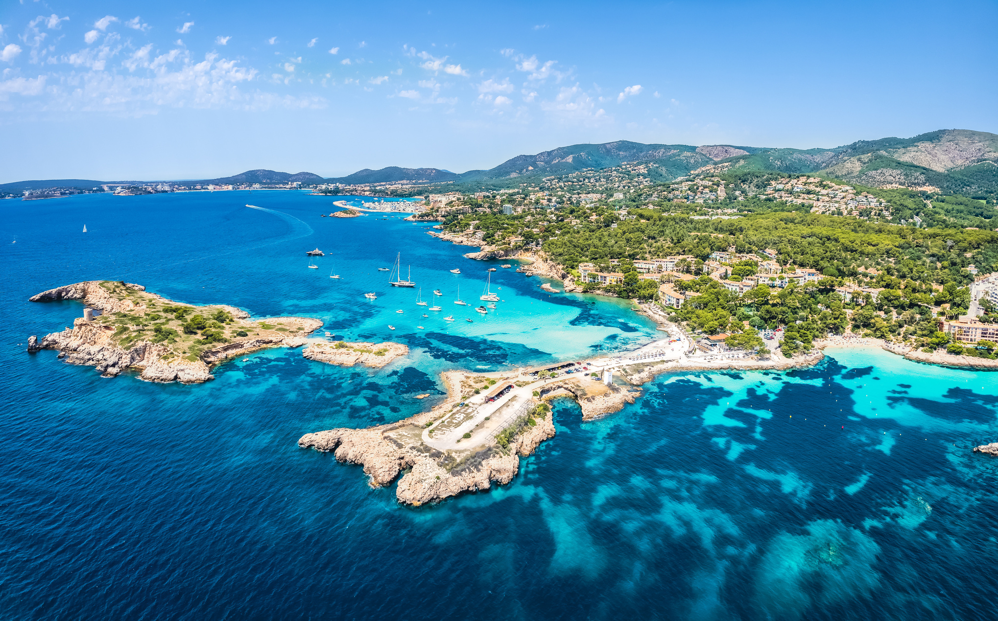 Mallorca coastline and sea